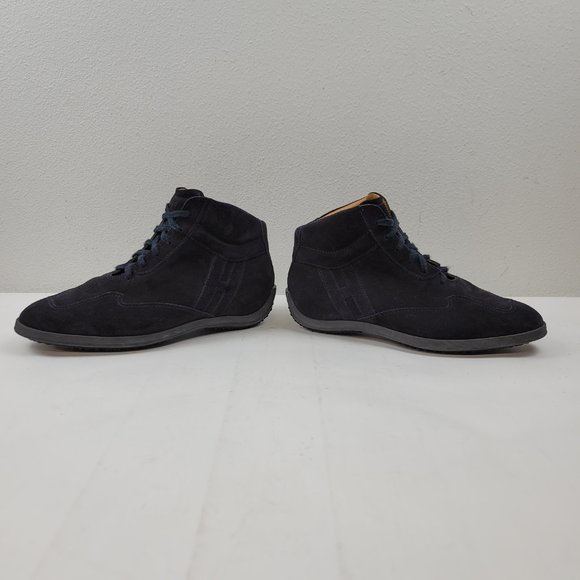 HOGAN INTERACTIVE Mens Blue  suede Shoes Sneakers driving high top Size 10 - Picture 4 of 10